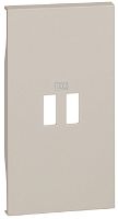 Лицевая панель Legrand BTicino Living Now для 1-м. 2 мод. розетки USB песочный картинка